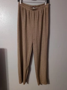 Drapers Damons Gold Metallic Vintage Pull On Dress Pants Size 12 - Picture 1 of 7