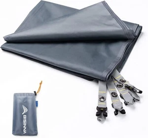 BISINNA Waterproof Camping Tarp 2 Person(82.67’’x55’’), Grey 82.67’’x55’’ - Picture 1 of 7