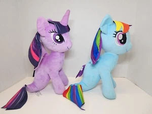 My Little Pony Plush Twilight Sparkle Seahorse Mermaid 12" Stuffy&Rainbow Dash - Picture 1 of 9