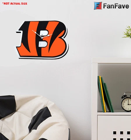 New NFL Cincinnati Bengals Home Decor EVA Foam 3D Wall Clock 16.6? x 11.7? Cover