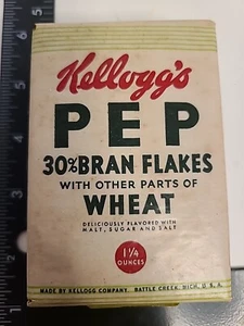 Very Rare 1935 Kellog‘s Pep Bran Flakes 1 1/4 Ounces EMPTY BOX - Picture 1 of 8