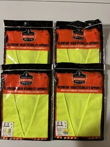Qty 4 Tenacious Ergodyne GloWear Visibility Reflective Safety Vest 8205HL - S/M - Picture 1 of 5