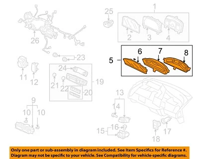 Medidor de velocímetro usado se adapta a: Honda Civic Cluster 2010 CPE montaje superior velocímetro Foto 1 de 3