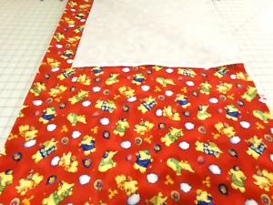 Kimiko's Kids Fabric. Red FLANNEL. Little Elephant pattern. 36 x 41. M25-309 - Picture 1 of 7