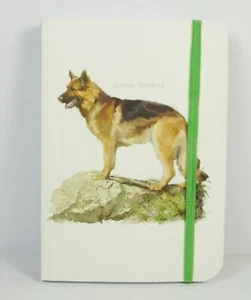 MacNeil Deutscher Schäferhund kleines Notizbuch, Hunde Schreibblock mit Gurt Elsässer NEU - Bild 1 von 2