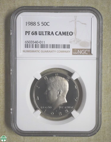 1988-S KENNEDY HALF DOLLAR - NGC CERTIFIED - PF 68 ULTRA CAMEO Cover