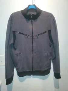 Rock & Republic Mens S Small Charcoal Gray Long Sleeve Full Zip Jacket Pockets  - Picture 1 of 11