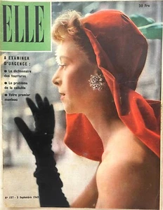 ELLE Magazine n° 197 du 5 Septembre 1949 ancienne revue de mode couture femme - Picture 1 of 5