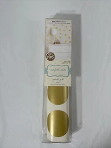 Wall Pops Metallic Gold Confetti Dot Decal Brand New 64 Total Peel & Stick Decor - Picture 1 of 5
