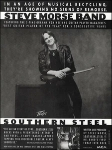 Steve Morse Band 1991 Southern Steel álbum anuncio 8 x 11 MCA publicidad impresión - Imagen 1 de 3