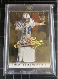 PEYTON MANNING Fleer Ultra Season Crowns “GOLD” Game Worn Pants #’d /99  Low Pop - Picture 1 of 9