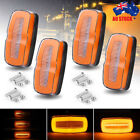 4x Amber Led Tail Trailer Light Truck Flowing Turn Signal Rear Stop Running Lamp