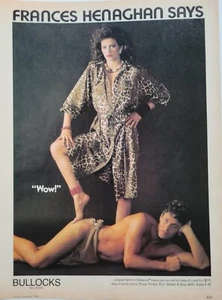 1982 Frances Henaghan women's leopard print lingerie caveman vintage ad - Picture 1 of 1