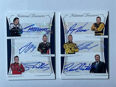 2016 National Treasures Nascar Childress, Dillon, Menard, Newman, Book Auto #/25 - Image 1 of 2