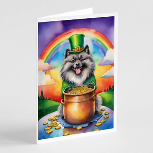 Keeshond St Patrick's Day Greeting Cards Envelopes Pack of 8 Dac5564Gca7P