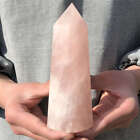 710G Natural Rose Quartz Obelisk Quartz Crystal Point Reiki Healing