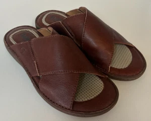 Pair of Born MARCO Dark Tan Sandal's Leather Men's Size 13 - NEW BM0011125 - Picture 1 of 8