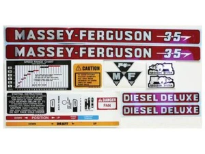 Decal for Massey Ferguson 35 Diesel Deluxe Tractor - New Replacement - Picture 1 of 1