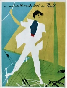 Original vintage poster print PERSIL LAUNDRY SAILING 1951 - Bild 1 von 1