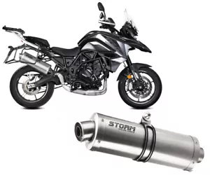 Scarico Storm by Mivv Oval acciaio inox per Benelli TRK 702 / X 2023 2025 - Picture 1 of 5