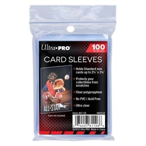 Ultra Pro Soft Sleeves 100 Standard Trading Card Penny Sleeve Pokemon MTG