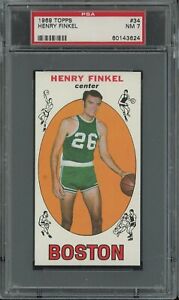 1969 Topps #34 Henry Finkel PSA 7 NM Boston Celtics SET BREAK