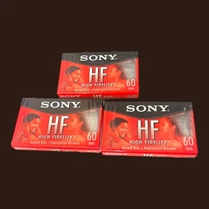 3 sealed blank cassette tapes Sony HF 60 minute Plus A Bonus 4th Tape - Picture 1 of 2
