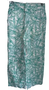 BDG Urban Outfitters Damen Cargo Utility Hose Gr. 26 Weed Pot Print weiß grün - Bild 1 von 7