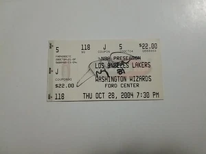 Boleto de juego autógrafo Los Angeles Lakers Vs Washington Wizards 2004-2005 - Imagen 1 de 2