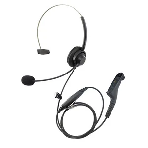 Single Muff Boom Mic PTT Headset for Motorola Radios XPR7550 6550 APX4000 MTP850 - Picture 1 of 10