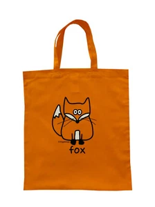 BOLSA REUTILIZABLE: Linda bolsa de compras de algodón FOX Orange. Regalo ideal. - Imagen 1 de 12