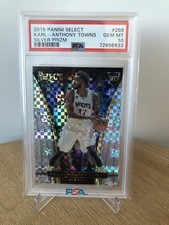 2015-16 Panini Select Karl Anthony Towns Courtside Silver Prizm PSA 10 Kat RC