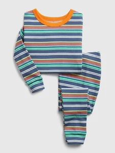 NEW $30 GAP Toddler Multicolor Striped Cotton Pajamas Two-Piece Set Size 5T - Picture 1 of 1