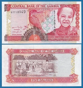 Gambia 5 Dalasis P 20 a ND (2001) UNC Signature 13 20a - Picture 1 of 1