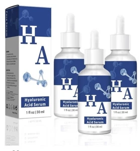 3 Pack Hyaluronic Acid Serum Moisturizing for Face AntiWrinkle AntiAging 30ml Ea - Picture 1 of 8