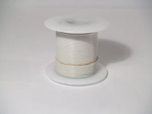 22 AWG Gauge UL1007 UL1569 Hook-up Wire 100 feet WHITE ~ 10 Colors Available!  - Picture 1 of 1