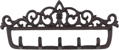 GASARÉ, Key Holder for Wall Mount, Cast Iron Hook, Victorian Brown  - Image 1 of 4