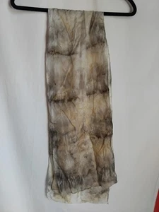 Eco-hand-dyed silk scarf 148cm Havanasavana Repurposed Clothing Tasmania - Picture 1 of 5