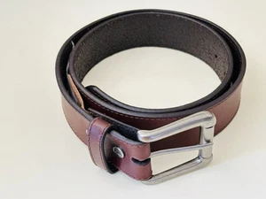 Will Leather Goods USA Belt 29095 Full-Grain Cognac Brown Leather Sz 32 Small - Picture 1 of 9