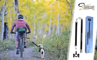 Correa retráctil manos libres para perro - Diseño de tubo recto con amortiguador Foto 1 de 4