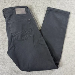 Mavi Jeans Zach Straight Leg Pants Mens Size 34x32 Black Dark Wash Stretch - Picture 1 of 11