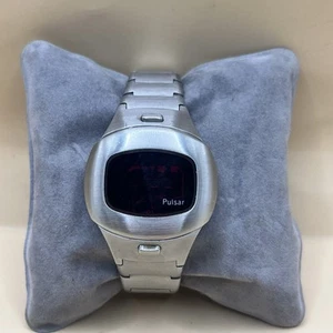 Vintage Digital Pulsar P4 Watch Stainless Steel Orologio Raro - Foto 1 di 5