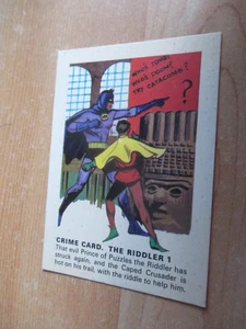 NABISCO WEETIES CEREAL CARD: BATMAN CRIME CARD....THE RIDDLER 1. - Picture 1 of 2