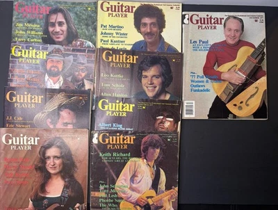 Guitar Player Magazine Lot 9 1977. Keith Richards. Bonnie Raitt. JJ Cale. - Image 1 of 2