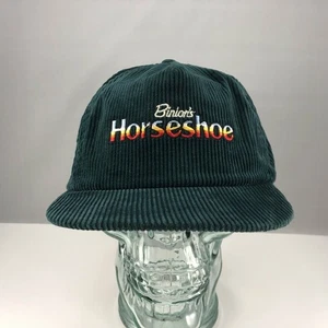 RARE Vintage BINIONS HORSESHOE Casino Las Vegas Corduroy Snapback Hat Cap OSFM - Picture 1 of 7