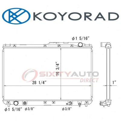 Koyorad Radiator for 1994-1996 Lexus ES300 - Cooler Cooling Antifreeze yg Foto 1 de 4
