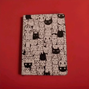 Case Cover For Apple IPAD Black While Cute Cats Animal Lover Kitten 9 1/2 X 7 In - Picture 1 of 8