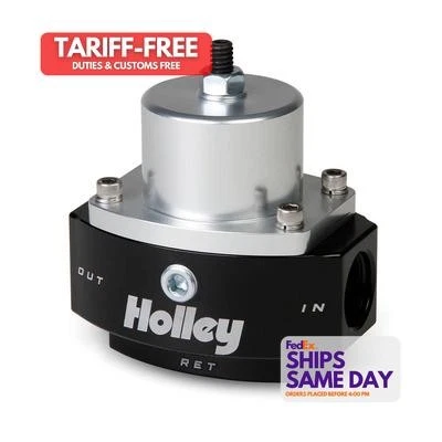 Holley 12-845, One Aluminum Hp Billet Fuel Press. Regulator W/Bypass Performance - Image 1 of 4