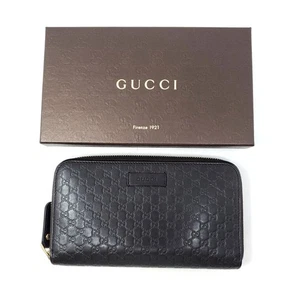 GUCCI Microguccissima GG Micro Logo Leather Zip Around Continental Wallet Brown - Bild 1 von 13