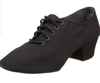 NEW $118 Women's 9M Capezio BR74 Practice 1" Black Canvas Ballroom Dance Shoes  - Image 1 of 4
